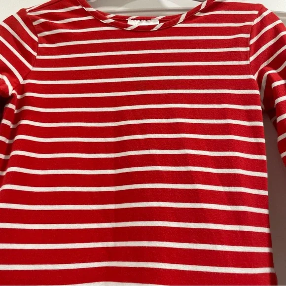 Hanna Andersson Twirl Long Sleeve Dress Girl's 8 Ruffles Red Blue White Stripes - Picture 3 of 6
